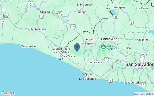 Kaart met locatie Bosque El Impossible National Park